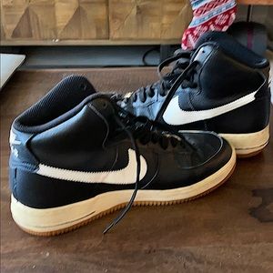 Nike Air Force 1s Black and White